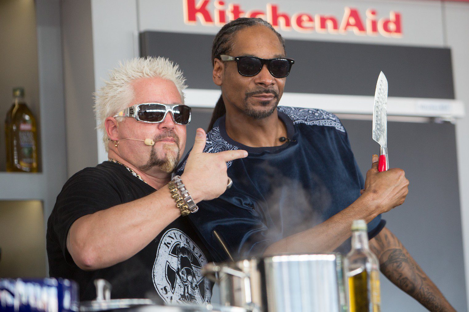 snoop dog and speaker at a21 culinary event