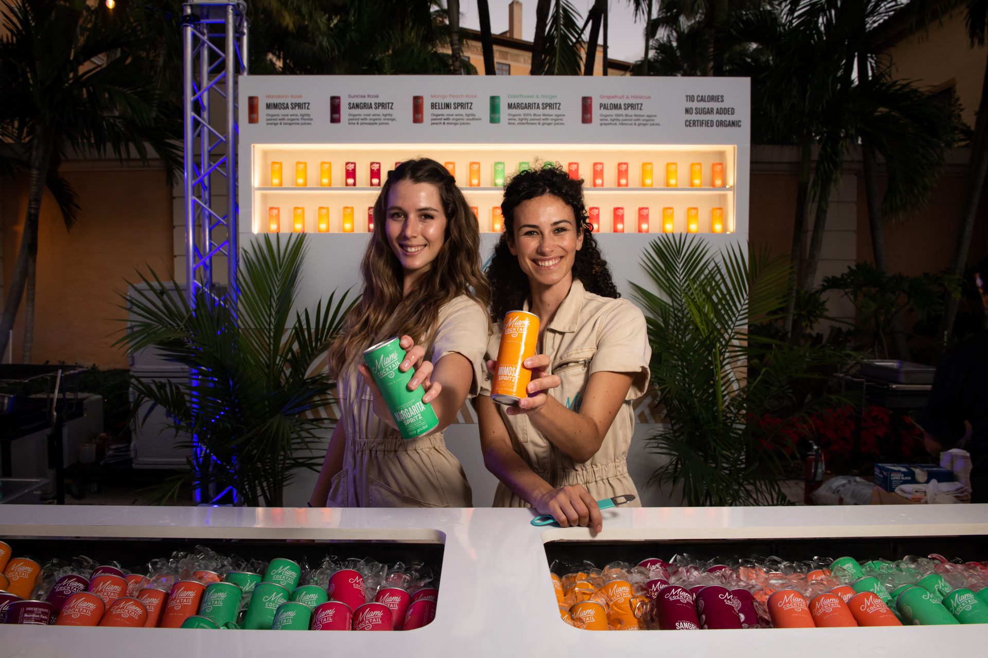 miami cocktail stand with different flavours