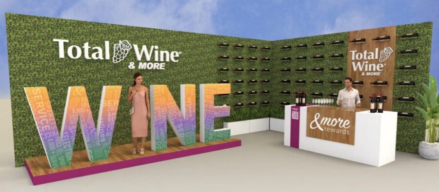 total wine stand