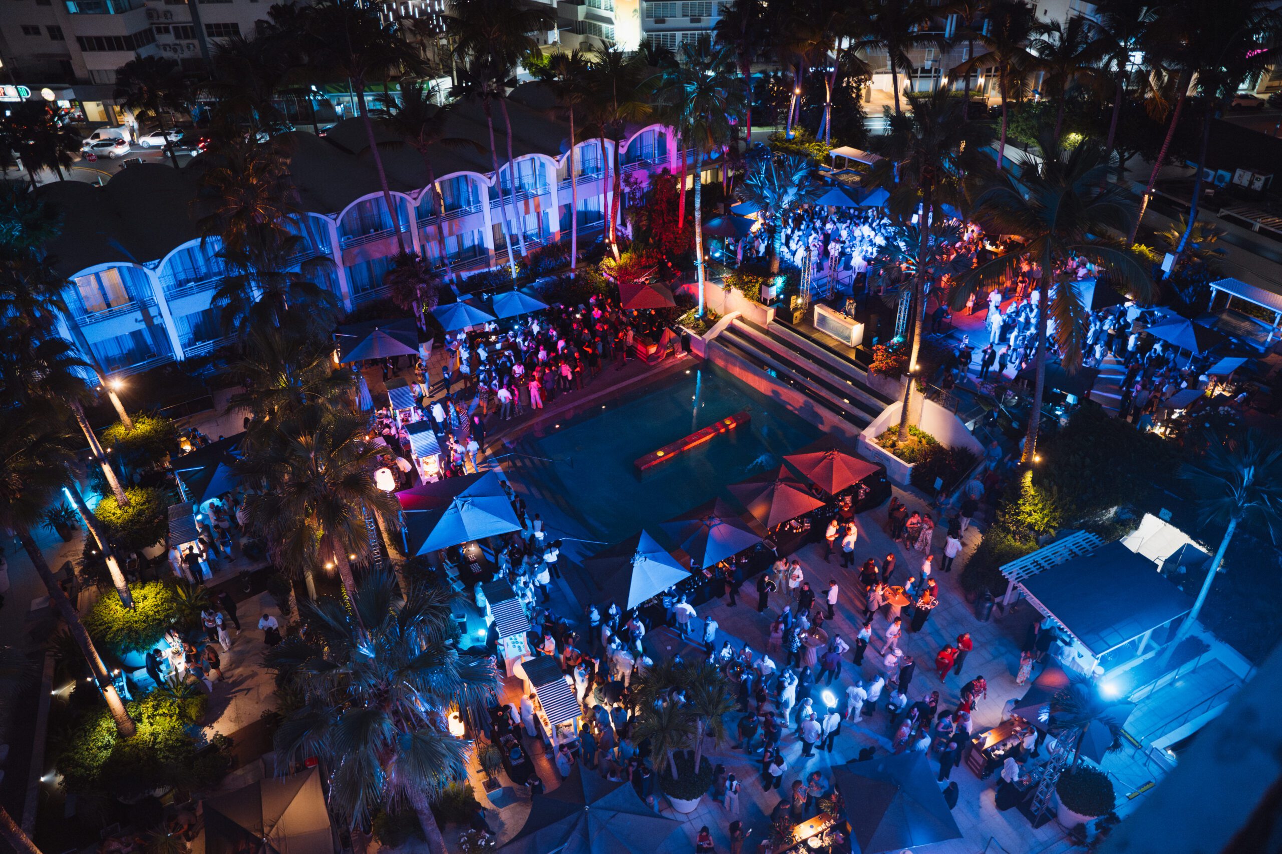 Overhead of La Concha Pool Deck with Guests